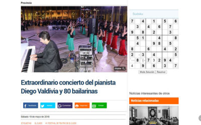 Extraordinario concierto del pianista Diego Valdivia y 80 bailarinas